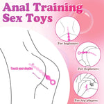 8.2-Inch Silicone Anal Beads Butt Plug with Pull Ring, G-Spot Stimulator (Pink)