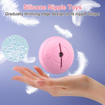 Nipple Vibrator & Clamps, 10 Vibration Modes, Silicone BDSM Toy for Couples
