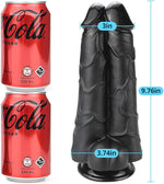 Extra-Large Realistic Double Dildo with Suction Cup for G-Spot & Anal Stimulation