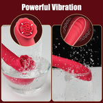 2-in-1 Rose Vibrator with 9 Modes | Clitoral, G-Spot & Nipple Stimulator for Women