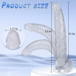 13" Realistic Dildo for Women, G-Spot & Anal Stimulation with Suction Cup, Safe