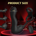 Inflatable Prostate Massager with 10 Vibration Modes & Cock Ring β Remote Control
