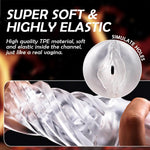 Portable Manual Stroker Cup for Men with 7.5" Depth & Realistic Texture