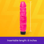 8" Realistic Vibrating Dildo – Multi-Speed Waterproof Sex Toy for Women & Couples