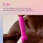 Powerful Mini Bullet Vibrator – 20 Modes, Waterproof, Quiet, USB Rechargeable (Pink)