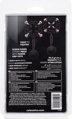 Black 4-Point Weighted Nipple Grips with Power Grip for Enhanced Stimulation