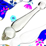 8.1" Double-Ended Glass Dildo – Tapered & Round Ball Design for Versatile Pleasure