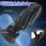 Remote-Controlled Anal Plug with 10 Rotation & Vibration Modes for Prostate Stimulation