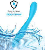 Rechargeable G-Spot & Clitoral Vibrator – 10 Modes, Waterproof Massager (Blue)