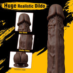 Thrusting Heated Rotating Dildo - 9.8" Realistic Silicone Vibrator for G-Spot, Clitoral & Anal Stimulation