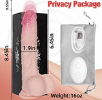 6-in-1 Thrusting Dildo Vibrator | Realistic Silicone with Rotation & Remote
