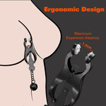 Adjustable Nipple Clamps with Metal Weights & Silicone Cushion – Sensory BDSM Play