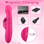 Thrusting Rabbit Vibrator - 3-in-1 G-Spot & Clitoral Stimulator with 9 Modes