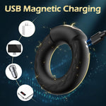 Heating Vibrating Cock Ring for Men β 9 Modes, Couples Pleasure Ring Toy