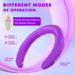 15.7" Vibrating Double-Ended Silicone Dildo – Strapless G-Spot & Anal Toy for Couples