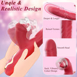 Thrusting Dildo Vibrator – G-Spot & Clitoral Stimulator with Suction & Licking