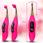 Rechargeable Clitoral Vibrator – 9 Modes G Spot & Nipple Stimulator, Waterproof Wand