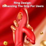 4-in-1 Thrusting Dildo Vibrator – G-Spot, Clitoral, Tongue & Nipple Stimulator