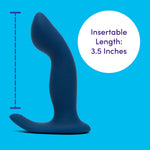 Rechargeable Silicone Prostate Massager – 20-Mode Waterproof Vibrating Anal Toy