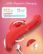Rechargeable Rabbit Vibrator – 12 Vibration & Flapping Modes for Clitoral & G-Spot Play