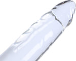 Large Clear Glass Double-Ended Dildo | Dual-Sided Crystal Wand for G-Spot Pleasure