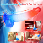 11" Huge Thick Clear Dildo with 2.38" Diameter & Strong Suction Cup for G-Spot