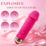 Compact Bullet Vibrator – 10 Modes for Clitoral & G-Spot Stimulation, Couples Friendly