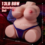 13LB BBW Torso Sex Doll with Realistic Boobs & Butt, 3-in-1 Male Masturbator
