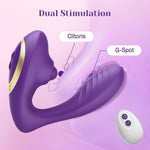 Clitoral & G-Spot Vibrator with Remote, 10 Modes, Waterproof & Rechargeable, Purple