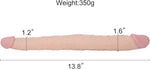 14.5" Realistic Double-Ended Dildo, Flexible Dual Dong for Vaginal & Anal Play