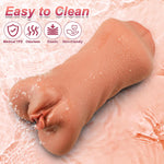 3-in-1 Male Masturbator Toy with Realistic Mouth, Vagina & Anal Textures (Tan)