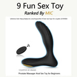 Waterproof Prostate Massager – Remote Control P-Spot Vibrator with 10 Modes
