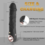 Rechargeable G-Spot Vibrator – Realistic Silicone Dildo with 10 Vibration Modes