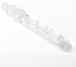 11-Inch Double-Ended Glass Dildo, Crystal Pleasure Wand for G-Spot & Anal Stimulation