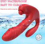 Thrusting Rabbit Vibrator – 3-in-1 G-Spot & Clitoral Stimulator with 9 Modes