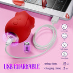 10-Mode Tapping & Sucking Vibrator – Adult Toy for Women with Dildo Function