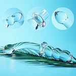 Small Crystal Glass Double-Ended Curved Anal Plug for Beginners & Couples