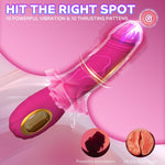 Upgraded 9" Thrusting G-Spot Vibrator – 10 Vibration & Thrusting Modes, Hot Pink