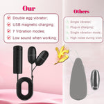 Mini Bullet Vibrator with Dual Eggs & 7 Modes – Remote Control & USB Rechargeable