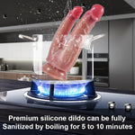 8.3" Soft Silicone Double-Ended Dildo – Flexible, Realistic with Suction Cup