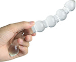 Clear Glass Double-Ended Dildo – 8.46" G-Spot Pleasure Wand with Beaded Design