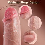 Thrusting 2.5" Silicone Dildo with Suction Cup, Remote Control, Heated & 10 Modes
