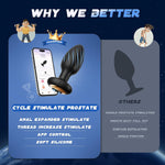 360° Rotating Prostate Massager – APP Control Vibrating Anal Plug with 9 Modes