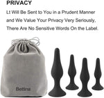 4-Piece Silicone Butt Plug Set for Beginners – Soft Anal Trainer for Men & Women