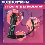 Thrusting Anal Vibrator with 3x10 Vibrations, Telescopic Prostate Massager