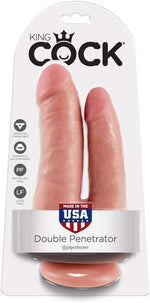 Realistic Flesh-Toned Double Penetrator Dildo for Dual Pleasure and Stimulation