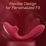 3-in-1 Rose Vibrator with 10 Suction & Thrusting Modes, Wearable G-Spot Clit Stimulator