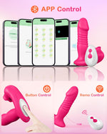 Thrusting Rose Vibrator – 9 Modes for Clitoral, Nipple & Couples Play, Adult Toy