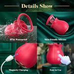 3-in-1 Rose Sucking Vibrator – Clit, Nipple & G-Spot Stimulator with 360° Rotation