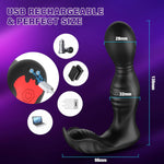 360° Rotating Prostate Massager – Remote Control Vibrating Anal Plug for Men